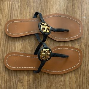 Tory Burch Mini Miller Leather Sandals - Size 7